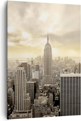 Produktbild von Bild auf Leinwand - Leinwandbild - Einteilig - Stadt Wolkenkratzer Manhattan New York - 70x100cm - Wand Bild - Wandbilder - Leinwanddruck - Wanddekoration - Leinwand bilder - Wandbild - PA70x100-2630