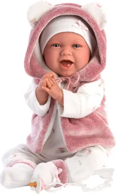 Produktbild von Llorens Entfernt Mimi Lächelt Mit Fuchsiafarbener Jacke Und Schnuller 40 Cm Puppe Rosa  Rosa One Size