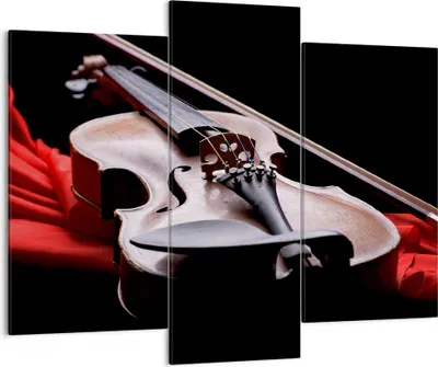 Produktbild von Bild auf Leinwand - Leinwandbild - Violine Harmonie Instrument Musik - 130x100cm - Wand Bild - Wanddeko - Leinwanddruck - Bilder - Kunstdruck - Leinwand bilder - Wandkunst - CB130x100-2183