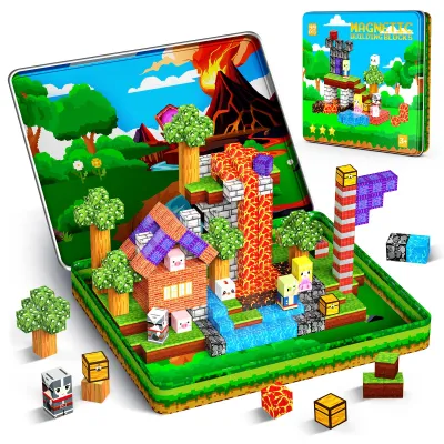 Immagine prodotto di Blocchi magnetici da costruzione, set da 99 pezzi, colorati, adatti a bambini dai 3 anni in su