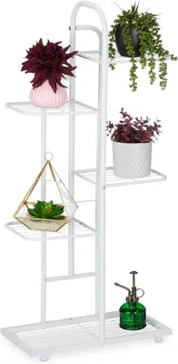 Produktbild von Stahl-Regal 5 Etagen weiß für Pflanzen und Kräuter 965cm