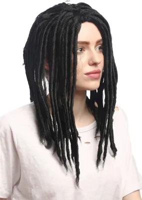 Produktbild von WIG ME UP Perücke Dreadlocks Rasta Dreads Schwarz 90674-ZA103