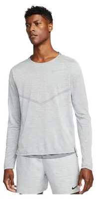 Zdjęcie produktu dla Koszulka męska Nike DFADV Techknit z długim rękawem, kolor: szary/jasnoszary/odblaskowy, rozmiar: XL (EU)