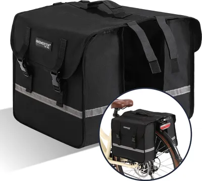 Produktbild von HikeMeister ® Fahrradtasche für Gepäckträger - Gepäckträger wasserdicht - Hinterradtasche Doppeltasche 27L
