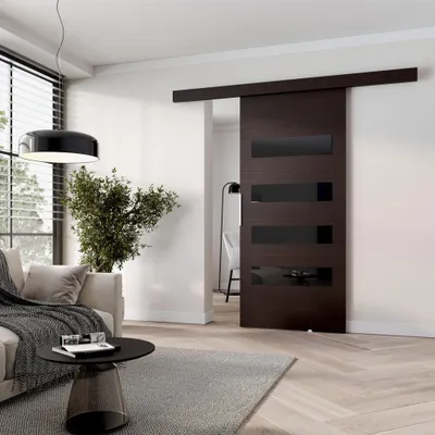 Obrázek produktu pro Posuvné interiérové dveře BARRET 6 - 96 cm, wenge