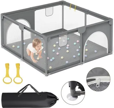 Produktbild von Kinder Spielbox 130x130cm - - Stevig - großes Oberfläche - inklusive Tragetas - für Babys