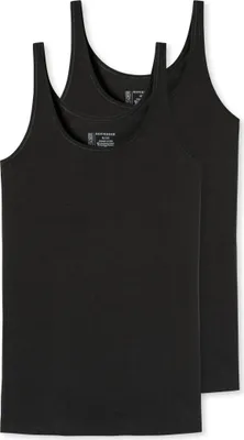 Produktbild von Schiesser Damen 2 er Pack Trägertop Gr. 34 schwarz