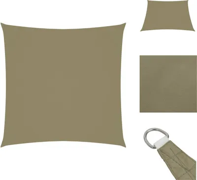 Image de vidaXL Voile d'ombrage Oxford Tissu Carré 4x4 m Beige - Parasols & Protection solaire