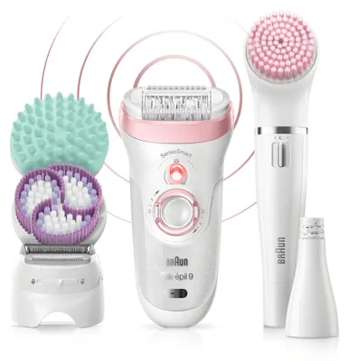 Image de Braun Silk-épil 9 Silk-épil Beauty Set 9 9-995 Deluxe 9-in-1 Cordless Wet & Dry Hair Removal - Epilator, Shaver, Exfoliator, Cleansing Kit for Face & Body