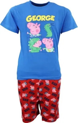 Produktbild von Peppa Pig George Kinder Jungen Pyjama – Blau / 116