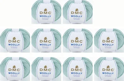 Image de 10 pelotes de laine DMC « Woolly » en Laine – 100 % laine d'Australie, 488 (couleur 73)