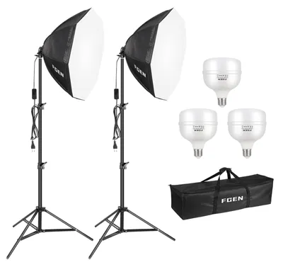 Productafbeelding van Softbox Fotostudioset met 135 W Lampen en Verstelbare Lichtstatieven