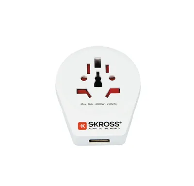 Obrázek produktu pro Skross 69052, Typ F, Univerzální, Přímý, Přímý, Typ B, Type I (AU), Type J (CH), Type L (IT), 100 - 250 V