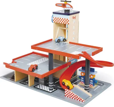 Produktbild von Tender Leaf Toys Autowerkstatt Blue Bird (Holz, Kinderspielzeug) 7508581
