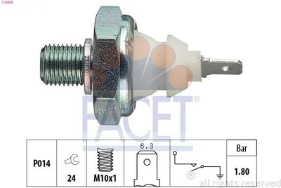 Produktbild von FACET 7.0045 Öldruckschalter Öldrucksensor für VW Transporter IV Bus (70B, 70C, 7DB, 7DK, 70J, 70K, 7DC, 7DJ) GOLF III (1H1) GOLF II (19E, 1G1)