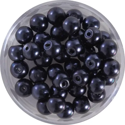 Produktbild von Crystal Renaissance Glaswachsperle, 6mm, 40 Stück Schwarz