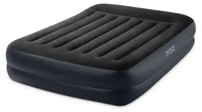 Zdjęcie produktu dla Materac dmuchany Intex, dla 2 osób, 150 x 200 x 42 cm, Dura-Beam Plus, Fiber-Tech, czarno-niebieski