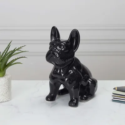 Produktbild von Bulldogge aus Keramik sitzend 30 cm