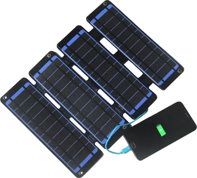 Produktbild von 13W 5V Faltbares Solarpanel Tragbare Solarenergie Monokristallines Silikon-Solarladegeraet Mini-Hochleistungs-Solarmodul mit Dual-USB-Ausgang