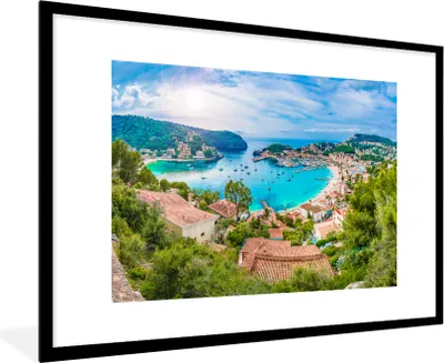 Produktbild von MuchoWow® MuchoWow® Gerahmtes Poster Strand - Meer - Mallorca - Spanien 90x60 cm - Poster mit zchwarzem Bilderrahmen - Wanddekoration - Fotos
