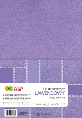 Immagine prodotto di Feltro decorativo lavanda 20x30cm 10ark Happy Color