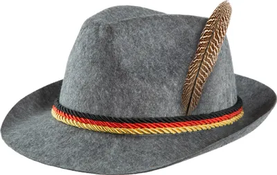 Produktbild von Grauer Trachtenhut mit Deutschlandfarben - grau