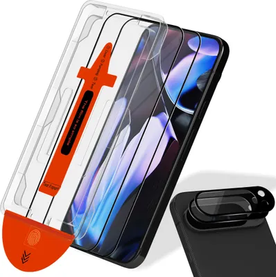 Produktbild von 2-Pack Google Pixel 9 Pro XL Displayschutz & 2-Pack Linsenschutz - Gehärtetes Glas | [Automatische Installation] - Blasenfrei