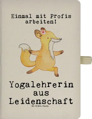 Produktbild von Mr. & Mrs. Panda notizbuch a4 Yogalehrerin Leidenschaft - Transparent - Geschenk, Kladde, skizzenbuch, Notizheft, Journal, Adressbuch, Jubiläum