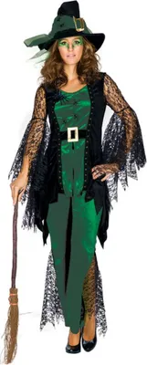 Produktbild von Kostüm Spider Witch Spinnenhexe grün, Groesse:38