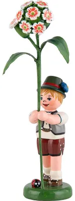 Produktbild von Blumenkind Junge mit Bartnelke (11cm) von Hubrig Volkskunst