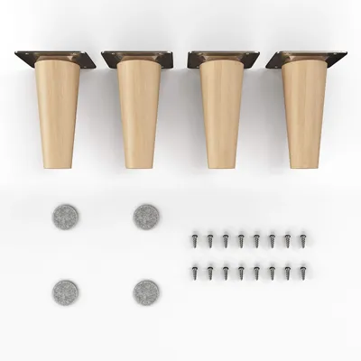 Produktbild von Elzusha – Möbelbeine aus Eichenholz für Schränke und Tische, 10 cm hoch