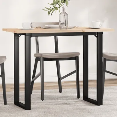Produktbild von Praktischen Esstisch O-Gestell 100x50x75,5 cm Massivholz Kiefer & Stahl - Esstische ,design Möbel 1914237 2parcel