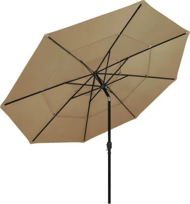 Immagine prodotto di Ombrellone a 3 Livelli con Palo in Alluminio Grigio Talpa 3,5 m