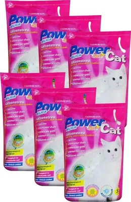 Produktbild von 6 x 5= 30 Liter Power Cat Magic Silikat Katzenstreu Powercat Streu