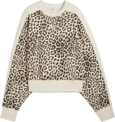 Produktbild von Puma Select T7 Leo Luxe Oversized Sweatshirt Beige M Damen Beige M