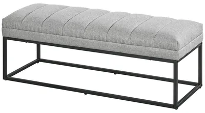 Productafbeelding van HOMCOM Zitbank, gestoffeerd met een linnenlook, geschikt voor de slaapkamer, belastbaar tot 200 kg