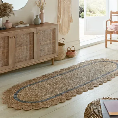 Einzigartiger handgearbeiteter Jute-Teppich_Braun-Grau_Läufer_#sku_BARK503119373099#