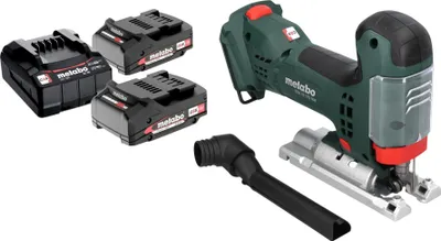 Image de Metabo STA 18 LTX 100 Scie sauteuse sans fil 18 V 100 mm Brushless + 2x batterie 2,0 Ah + chargeur