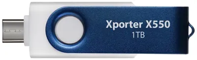 Immagine prodotto di PATRIOT Xporter X550 1TB / USB Tipo-A + USB Tipo-C / USB 3.2 Gen 1 / bianco-blu