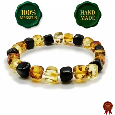 Produktbild von Echtes Bernstein Armband – Hochwertiger Naturstein-Schmuck mit einzigartiger Energie, KI-generiertes Bild