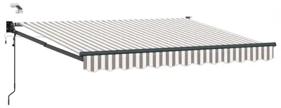 Image de Auvent électrique rétractable vidaXL, gris clair et blanc