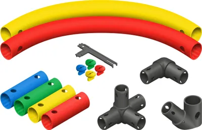Produktbild von Quadro Special Kit Erweiterungsset mit gebogenen Rohren für kreative Quadro-Bauten wie Schlitten – Classic