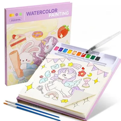 Obrázok produktu pre Omaľovánka sada na akvarelové maľovanie - Unicorn