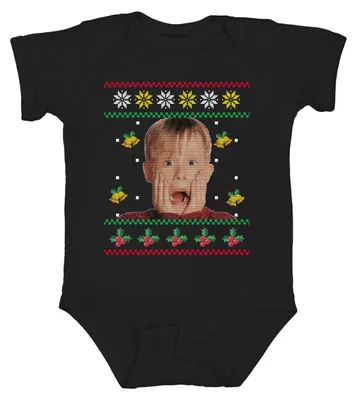 Zdjęcie produktu dla Kevin sam w domu - prezent świąteczny Brzydki sweter świąteczny Body dziecięce unisex, czarny, 0/3