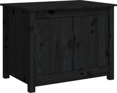 Produktbild von vidaXL Couchtisch Schwarz 71x49x55 cm Massivholz Kiefer