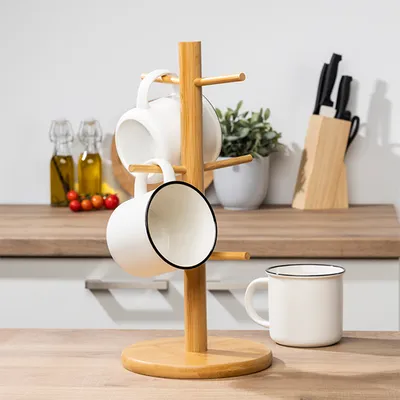 Produktbild von Besteckkasten 7Fächer Besteckkasteneinsatz Bambus Besteck Kasten leer ausziehbar