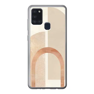 Produktbild von MuchoWow® Handyhülle Schutzhülle Hülle für Samsung Galaxy A21s Marmor - Muster - Rosa Silikon Softcase Handy Hülle - Hartschale