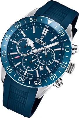 Produktbild von Festina Herren Uhr Keramik F20515/1 Silikon Elegant Armband-Uhr blau UF20515/1