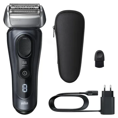 Produktbild von Braun Series 8 8603s, Folienschaber, Grau, Tasten, Wechselstrom/Batterie, Lithium-Ion (Li-Ion), Integrierte Batterie