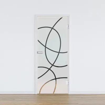 Produktbild von Pertura Glastür Komplettset Glera Loop 04 584x1960x8 mm Rechts inkl. Beschlag Jonte Studio Business unverschließbar